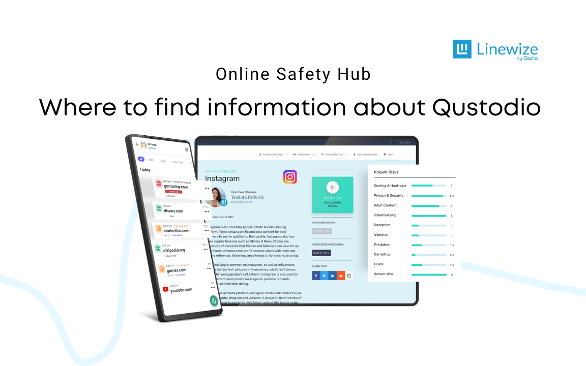 Where to find Qustodio Information within your school's Online Safety Hub