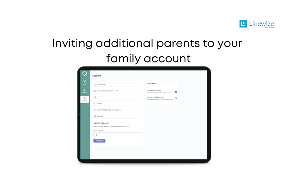 How to invite an additional parent/carer to join your Qustodio family account 