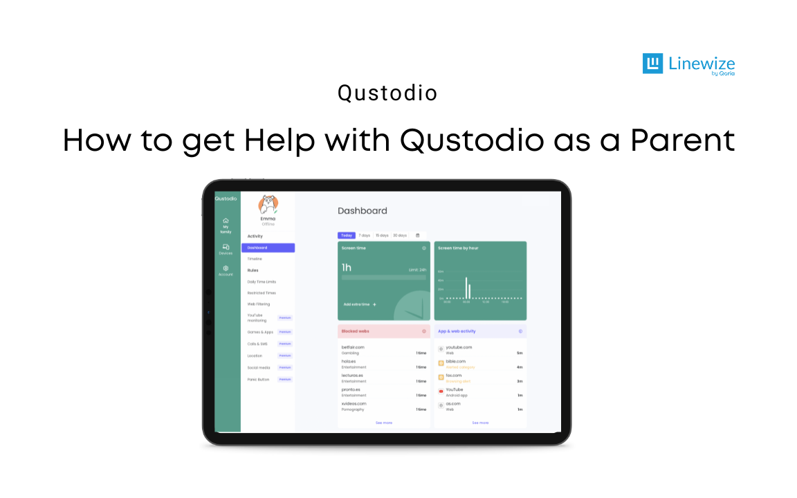 How to get help with Qustodio as a parent of a Linewize partner school