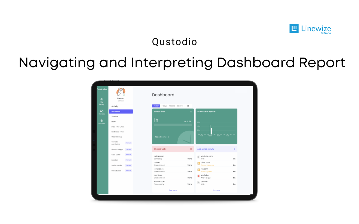 How to navigate and interpret the Qustodio Dashboard Report 