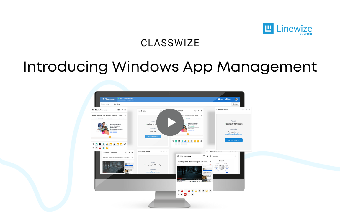 Introducing Windows App management in Classwize to reduce student distraction 